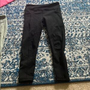 Yogalicious Black Leggings with Wide Waistband and Stretchy Fit